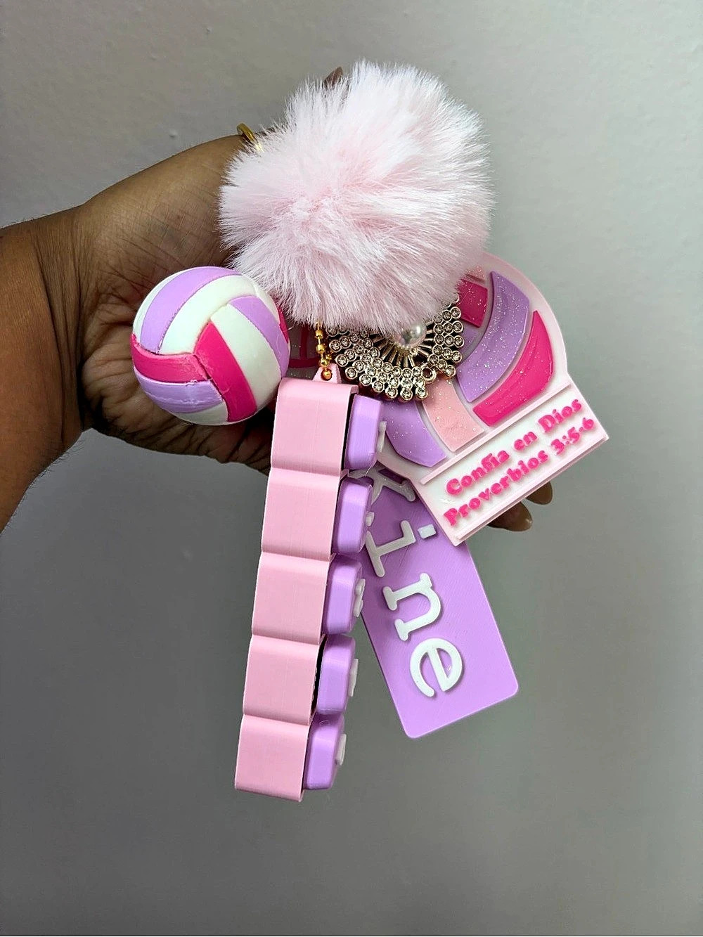Pink & Purple Pom-Pom Accessory NWT